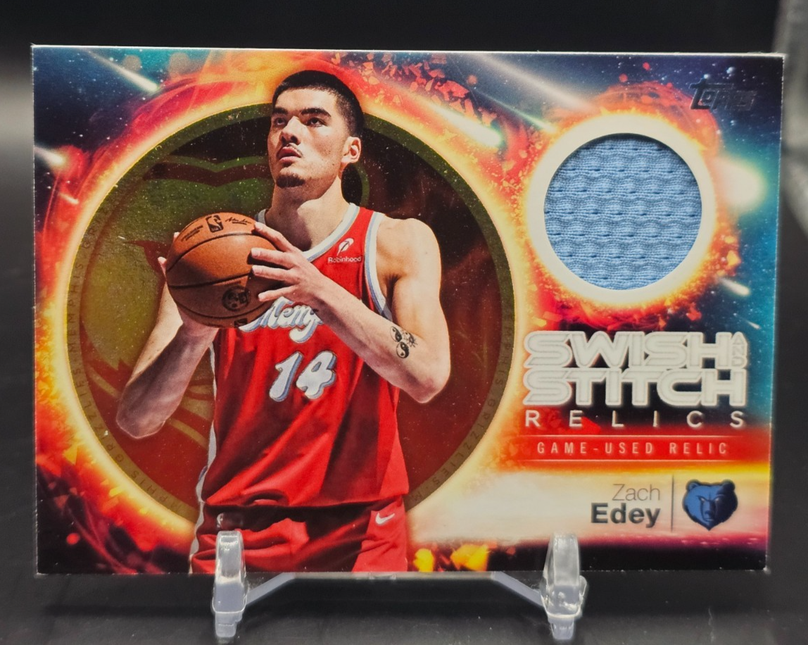 2025-26 Topps Flagship-Zach Edey #SST-ZE Swish and Stitch Relics