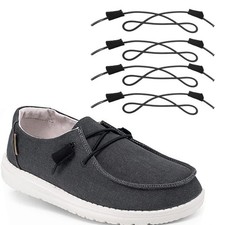 2-Pair Shoelaces Strings Replacement Laces for Hey Dude Shoes Black