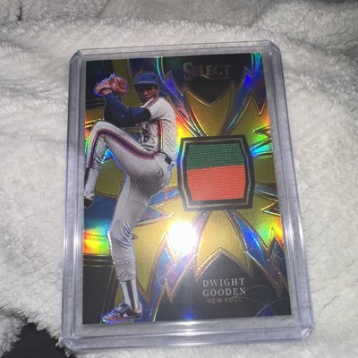 2024 PANINI SELECT SPARKS DWIGHT GOODEN GAME-USED 2 COLOR PATCH GOLD PRIZM #d/10