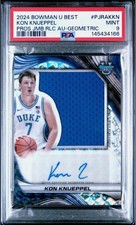 POP 1 NONE HIGHER Kon Knueppel 2024-25 Bowman U Best Prospect Jumbo Relic Auto G