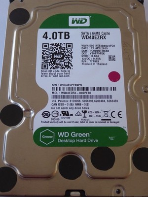 WD40EZRX-00SPEB0 DCM: T2 / TJ APR 2015 - NOV 2013 Western Digital WD Green 4TB