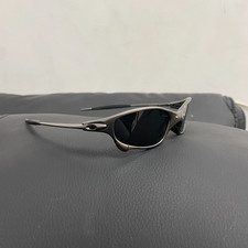 Vintage Oakley Juliet 1.0 X-Metal Polarized Sunglasses Gray Frames Black Lens Y2