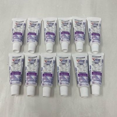 Crest 3D White Brilliance Travel Toothpaste Peppermint 0.85oz (12-Pack)
