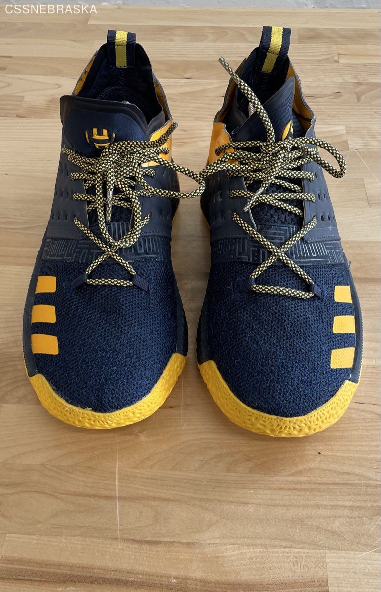Adidas Navy/Yellow Men's Harden Vol. 2 MVP basketball shoe -