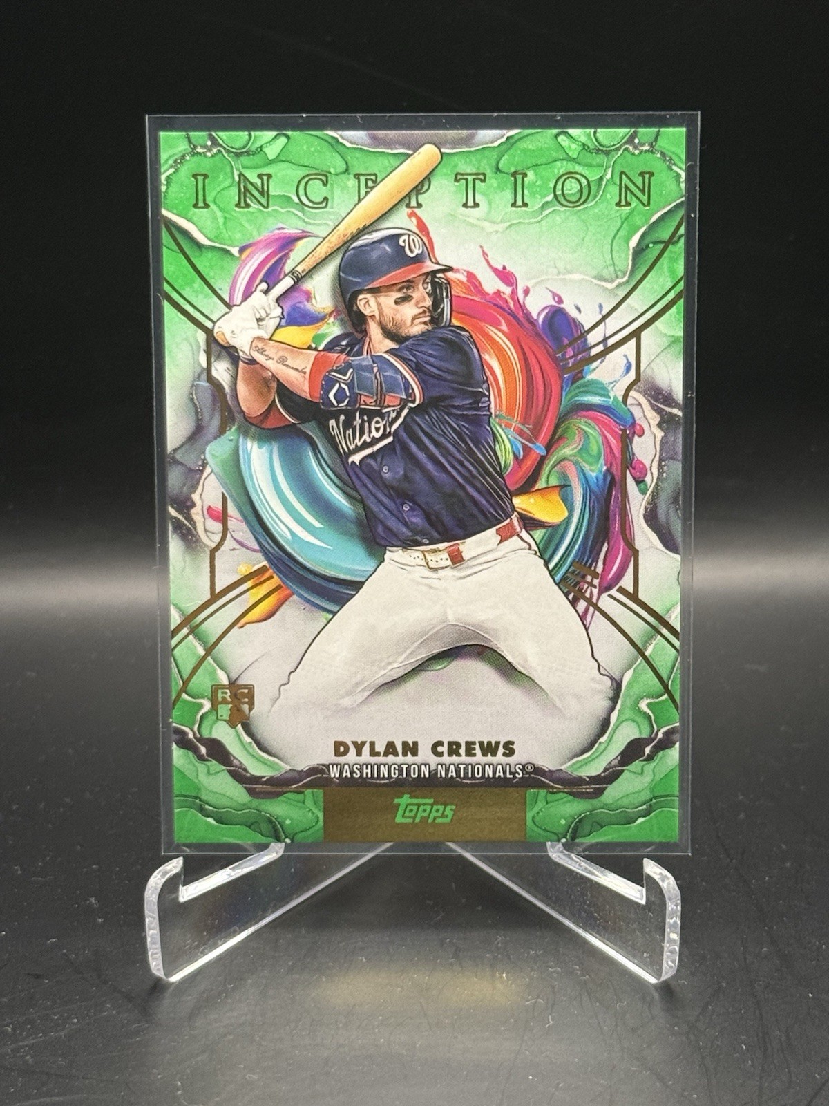 2025 Topps Inception #57 Dylan Crews Green RC - Nationals