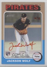 2024 Topps Heritage Real One Special Edition Red Ink 16/75 Jackson Wolf Auto 5l1