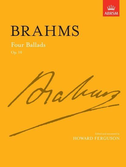 Four Ballads, Op. 10 Brahms, Johannes; Ferguson, Howard Paperback Piano