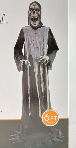 Pumpkin Hollow GRIM REAPER Lights & Motion Animated Life-Size 6ft Halloween Prop - Picture 4 of 12
