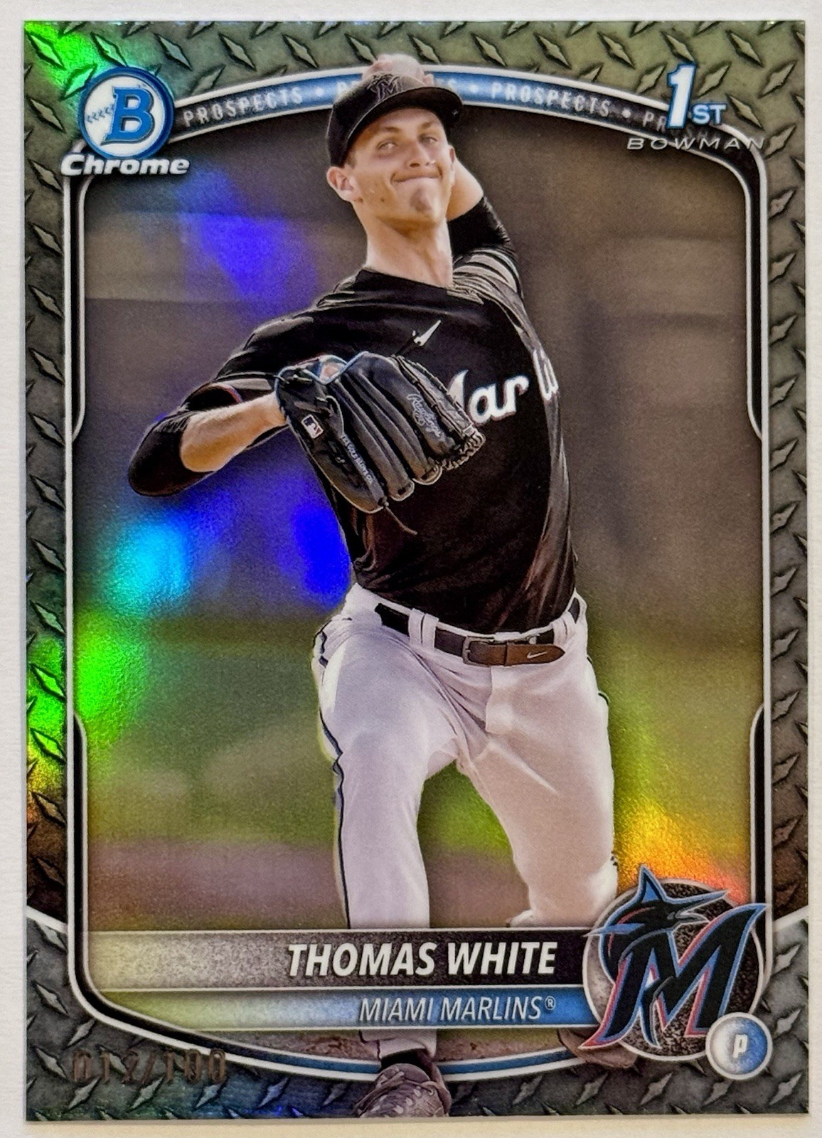 2025 Bowman Chrome Thomas White 1st Steel Refractor #12/100 #BCP-69