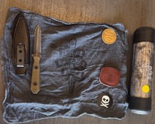 Daga Pete’s Pirate Life PPL PPK hoja fija + moneda de latón - Ultem / MagnaCut