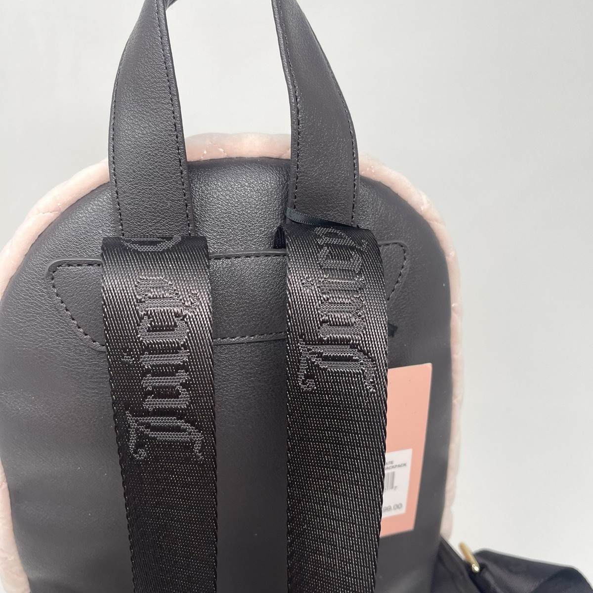 JUICY COUTURE Royal Moment Quilted Velour Backpack Pink 