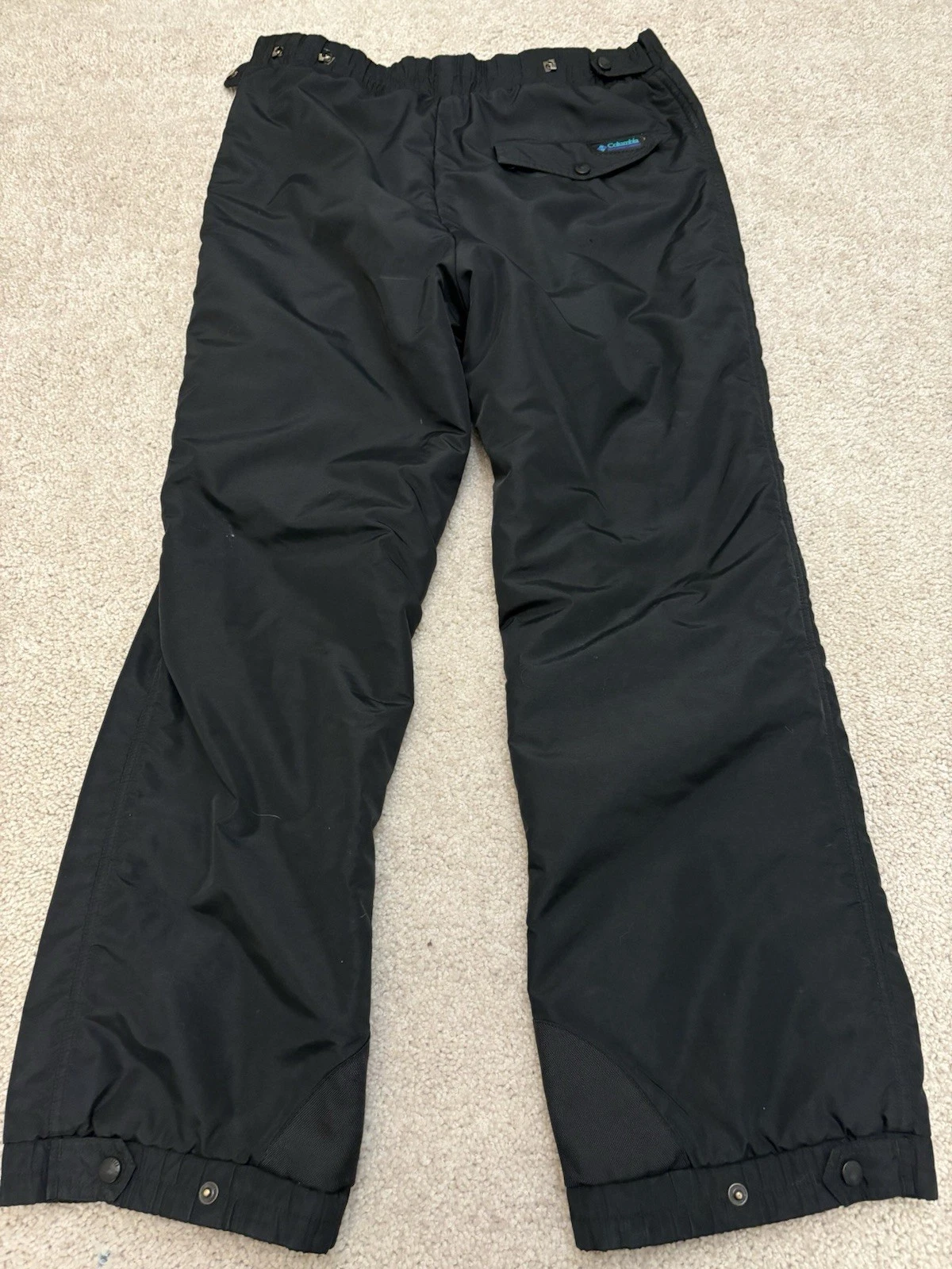 VTG Columbia Snow Pants Snowboarding Black Insulated Size Medium