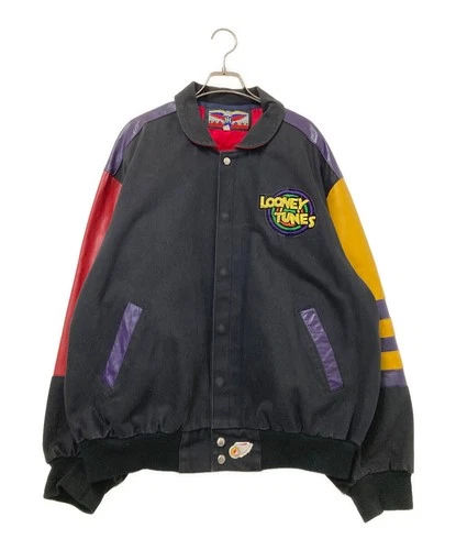 JEFF HAMILTON x LOONEY TUNES Collab Leather Switching Jacket Men's Size X Black - product listing photo