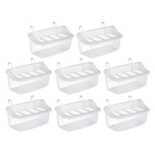 10pcs Bird Cage Feeder: Hanging Food  Water Bowls - Parakeet Cage Accessories