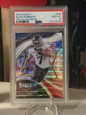 2023 Select Club Tri Color Prizm #296 Bijan Robinson /149 PSA 10 RC