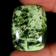 23.90Cts.100 Natural Super Chrome Chalcedony Cushion Cab 20x26x6mm Gemstone