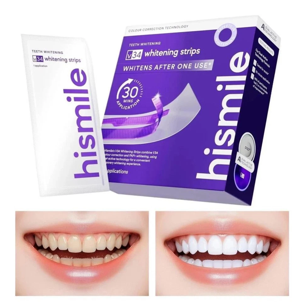 14-70X Hismile V34 Whitening Strips, Teeth Whiten Strips, Purple Tooth Whitening - image 2 of 4