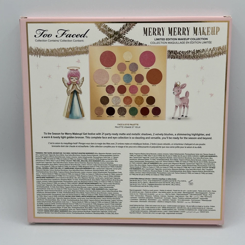 Too Faced MERRY MERRY MAKEUP Face And Eye Pallet Limited Edition Collection NEW - Image 2 of 4