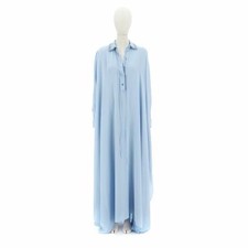 Gucci Blue Long Silk Cadi Shirt Kaftan Dress - BNWT 835647