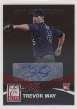 2015 Panini Elite Signatures 21st Century Trevor May #28 Auto 6f8