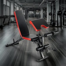 800LBS Olympic Weight Bench with Preacher Pad  Wheels for Home Gym Full Body US