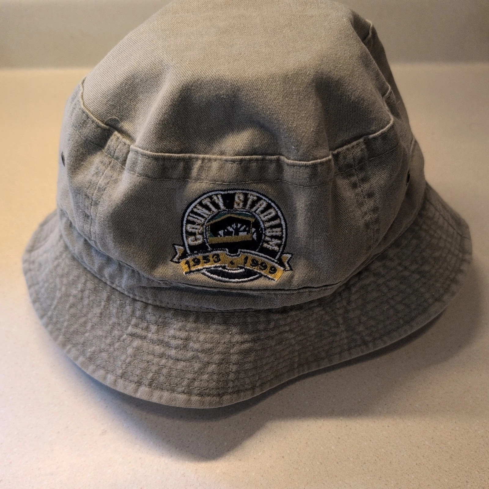 COUNTY STADIUM 1953 - 1999 Milwaukee Brewers Cotton Bucket Hat Cap