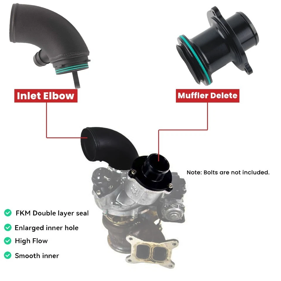 EA888.3 Turbo air intake pipe kits for Golf MK7 GTI 1.8T Mk 7.5 R 2.0T upgrade Foto 2 de 4