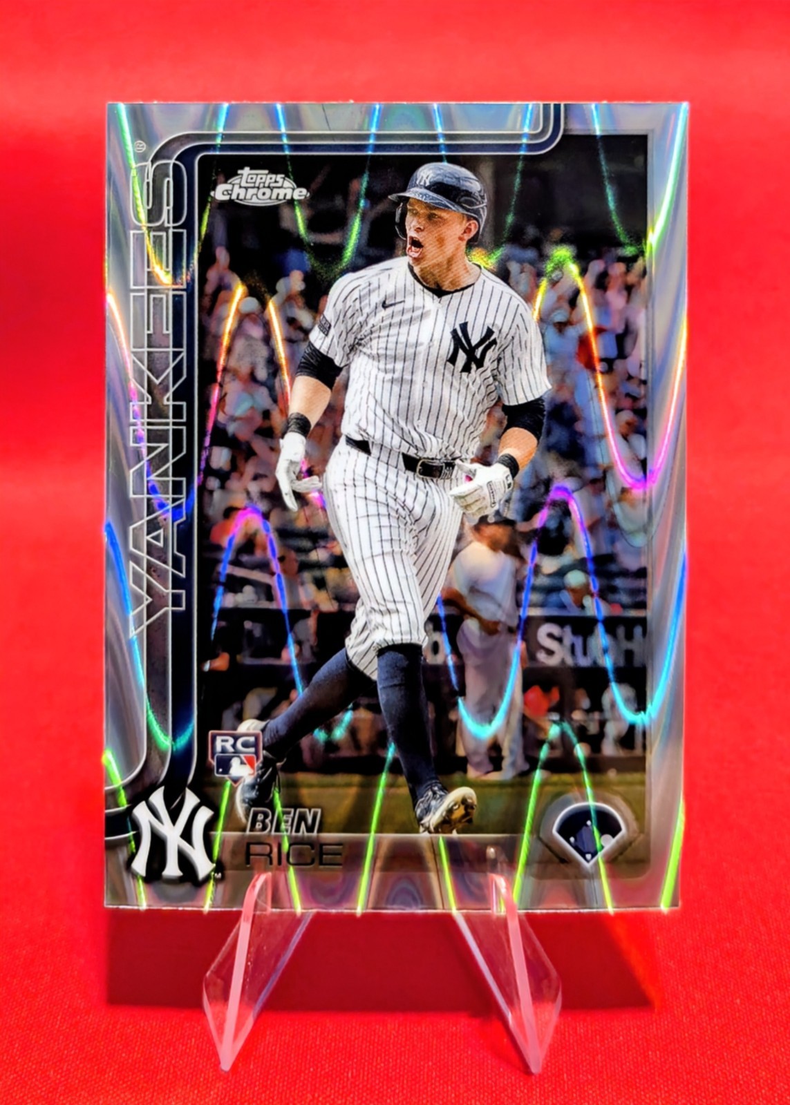 🔥Ben Rice Raywave Refractor RC -2025 Topps Chrome New York Yankees #139