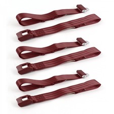 Amc 1958 - 1988 Standard 2pt Burgandy Lap Bench Seat Belt Kit - 3 Belts Saftboy