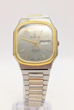 Vintage Armitron Mens Watch Two Tone Day Date Retro 20/3319WP PARTS/REPAIR