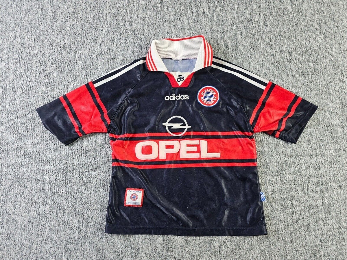 Vintage 90s Adidas FC Bayern Munich 97-98 Home Football Shirt Kids