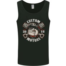 Bulldog Custom Motorcycle Motorbike Biker Mens Vest Tank Top