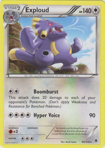 Pokemon - Exploud - 85/119 - Rare - XY - Phantom Forces - NM