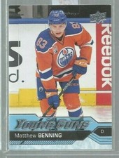 2016-17 Upper Deck #522 Matthew Benning Young Guns RC (ref53557)