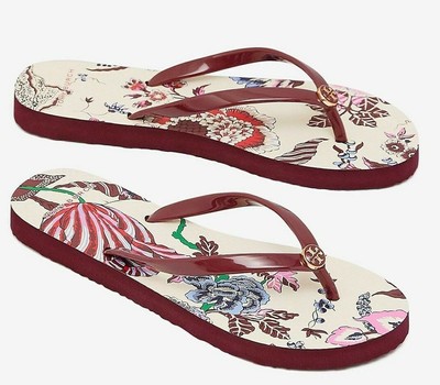 burgundy tory burch sandals
