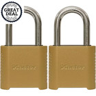 <!--F#f_0-->Resettable 4 Dial Combination Lock Durable Shackle Resettable Padlock 2 PACK NEW<!--F/-->