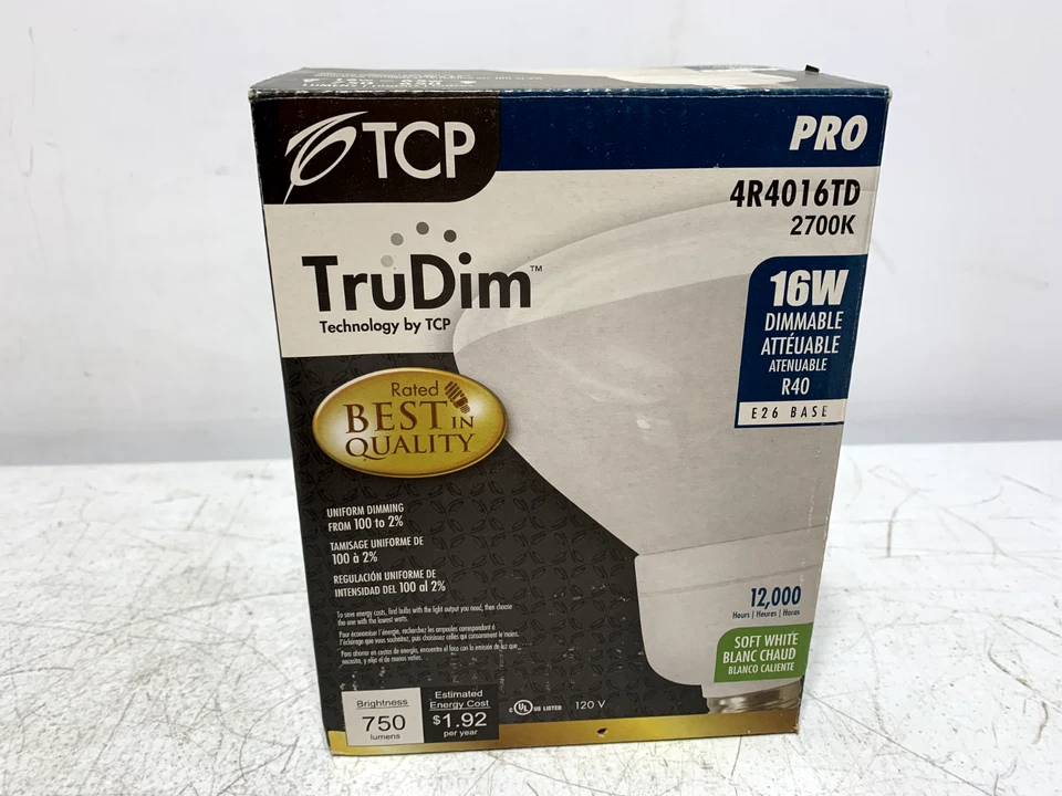 TCP 4R4016TD TruDim Light Bulb 16W 120V 2700K Dimmable - Image 2 of 4