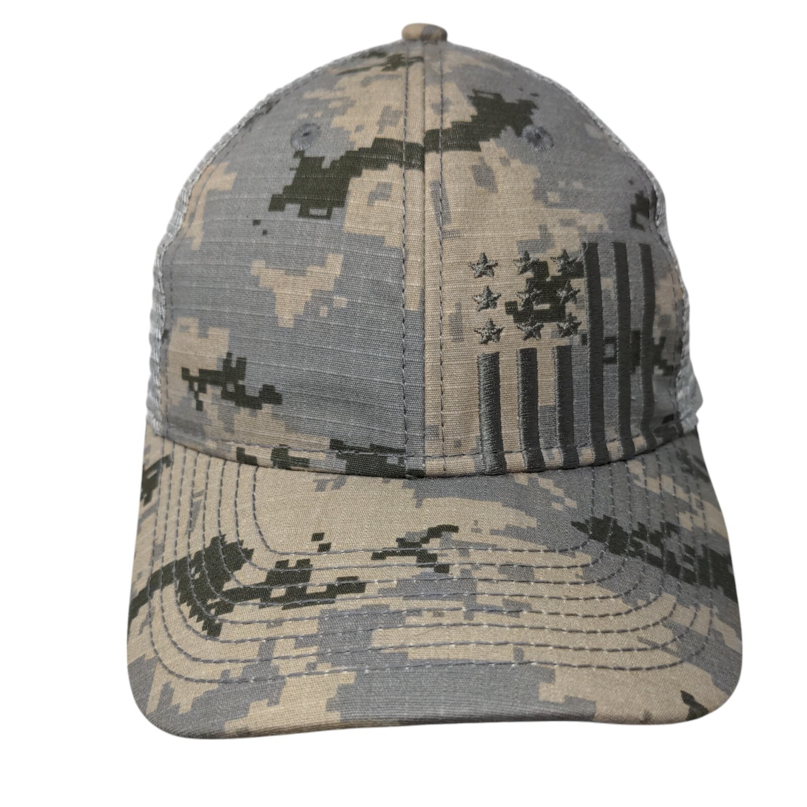 USA Flag Snapback Trucker Hat Camouflage OS Patriotic Academy Sports Outdoor