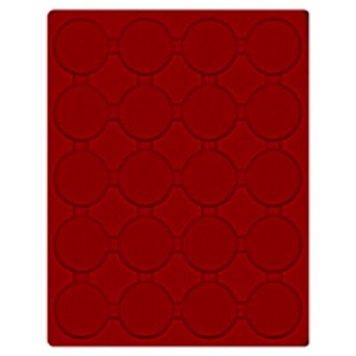 LINDNER-2920E-Velourseinlagen-Tableaus-Dunkelrot-20x-runde-Fächer-48-mm