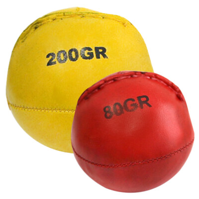 Wurfball und Schlagball aus Leder | 80g oder 200g | Leichtathletik | Schulsport