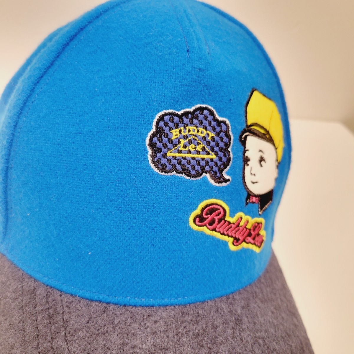Vtg Lee Jeans Buddy Lee Boy Logo Blue Adjustable Hat Cap HTF RARE