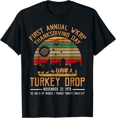 First Annual Thanksgiving Day Turkey Drop 22nd November Retr T-Shirt