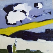 Framed Signed Titled Postcards From Elsewhere Unique One of a Kind Oil Painting