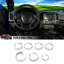 Headlight Volume Air Condition Switch Knob Cover Trim  For Ford F150 XLT 2015-20