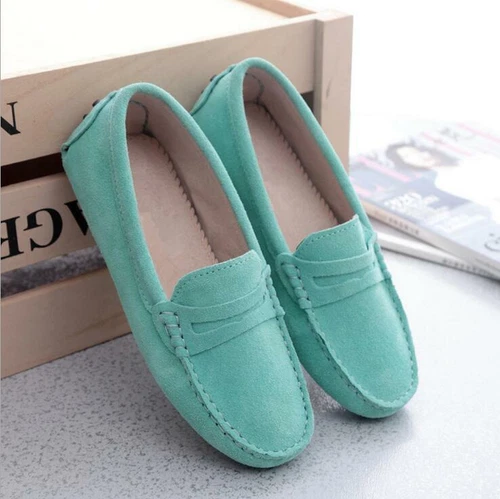 Women‘s Slip Loafers pumps on Moccasins leather Suede Ladies Shoes Flats Driving - Bild 23 von 27