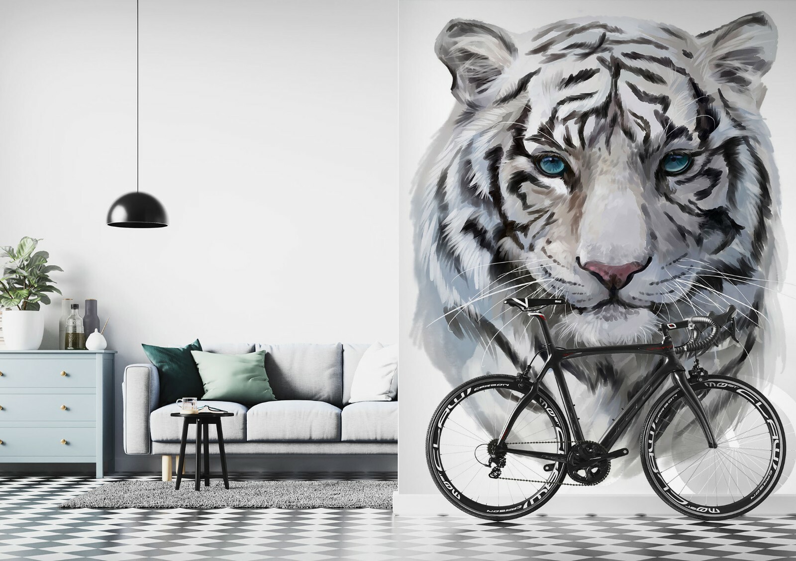 3D Hand Painted Tiger 1322NA Wallpaper Wall Mural Removable Self-adhesive Fay