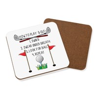 How Zum Spielen Golf Untersetzer GeträNke - Lustig Dad Des Vaters Tag Sport