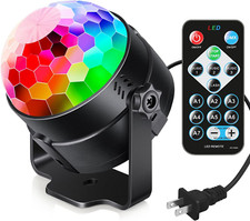 Sound Activated Party Lights, Disco Ball w/ Remote, DJ Strobe Stage Light