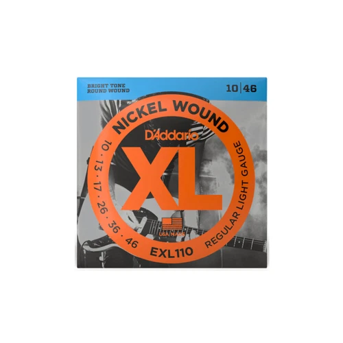 D'Addario EXL110 XL Nickel Wound Electric Guitar Strings (10-46, Regular Light)