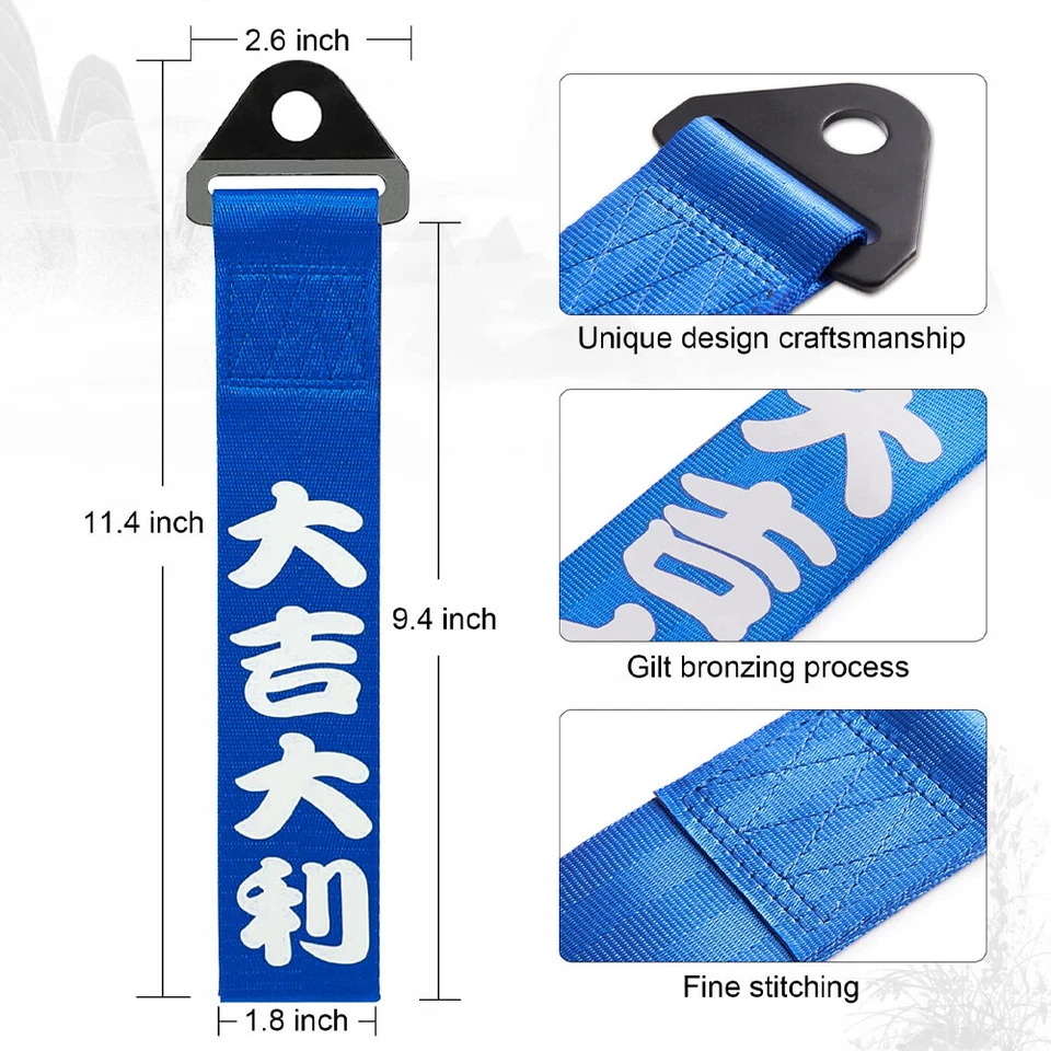 Blue Universal JDM Aluminum Racing Rear Tow Hook Trailer Ring for Honda Civic - Изображение 3 из 4